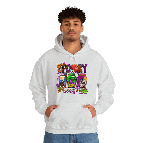 Halloween Sweatshirt | Spooky Season Specimen Jars | Unisex Hooded Hoodie Sweatshirt