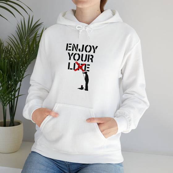 Enjoy Your Lie Life Sweatshirt | Abstract Unisex Hooded Hoodie Sweatshirt