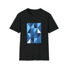 Abstract Blue Triangle Diamond Shapes V21 | Unisex Soft Style Tee T-Shirt | Embrace Your Vibe