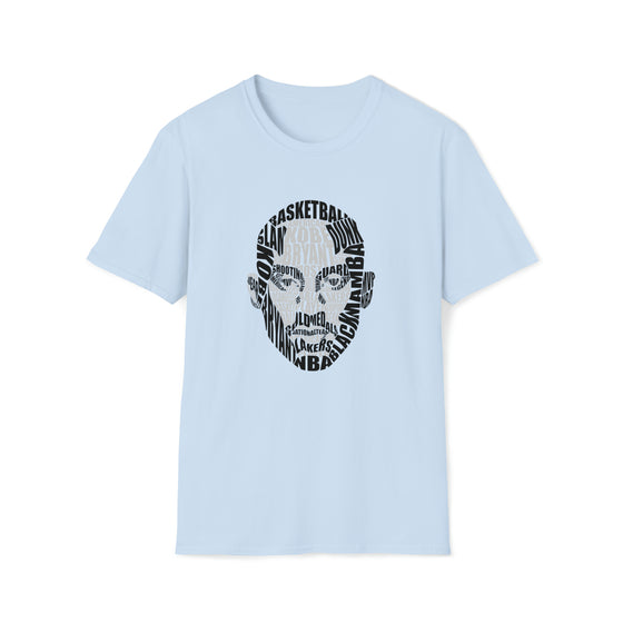 Kobe Bryan Basketball | Unisex Soft Style Tee T-Shirt | Embrace Your Vibe | Calligram Word Design