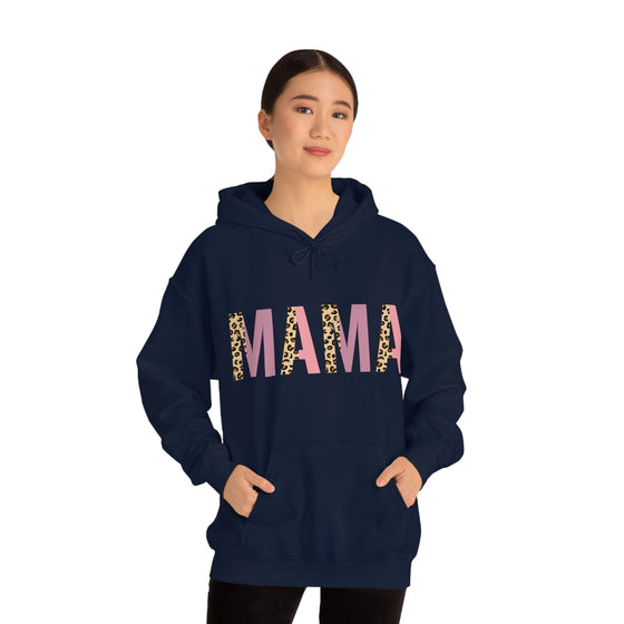 Chill Stitch – Mama Leopard - Unisex Hooded Hoodie Sweatshirt – Embrace Your Vibe