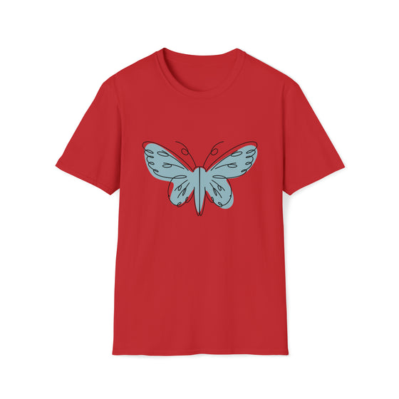 Abstract Shapes V18 Butterfly Nature  Life | Unisex Soft Style Tee T-Shirt | Embrace Your Vibe