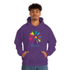 Chill Stitch – Sunflower Rainbow Peace - Unisex Hooded Hoodie Sweatshirt – Embrace Your Vibe