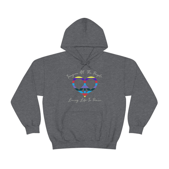 Chill Stitch – Imagine Living Life Peace - Unisex Hooded Hoodie Sweatshirt – Embrace Your Vibe