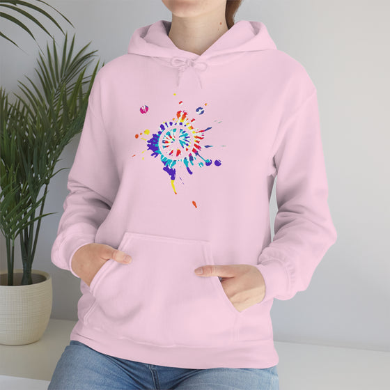 Chill Stitch – Peace Sign Color Splat - Unisex Hooded Hoodie Sweatshirt – Embrace Your Vibe