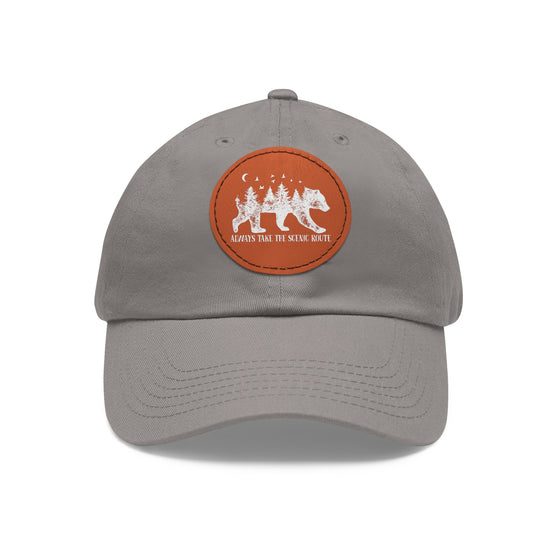 Bear Scenic Route Leather Patch Baseball Cap | Embrace Your Vibe