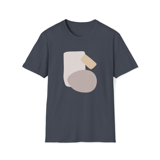 Abstract Blocks Egg Shapes V19 | Unisex Soft Style Tee T-Shirt | Embrace Your Vibe