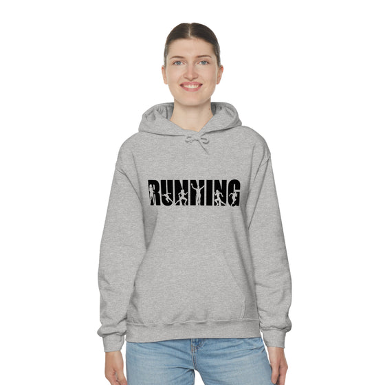 Chill Stitch – Running Sport - Unisex Hooded Hoodie Sweatshirt – Embrace Your Vibe