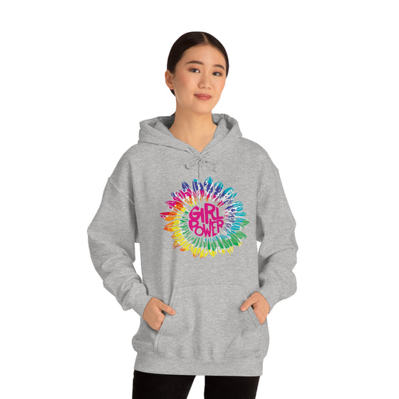 Chill Stitch – Girl Power Tie-Dye - Unisex Hooded Hoodie Sweatshirt – Embrace Your Vibe