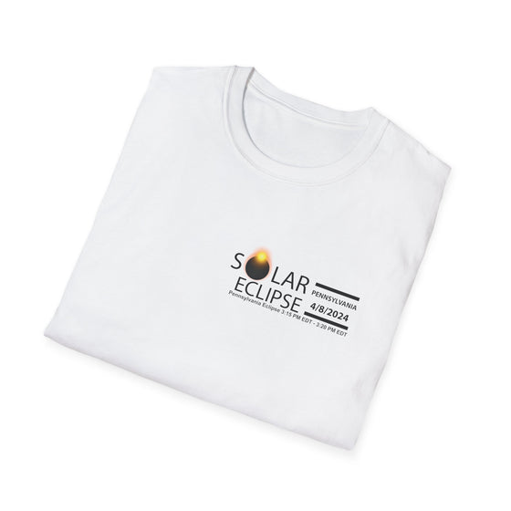 PENNSYLVANIA Total Solar Eclipses April 8  2024  Total Eclipse  |  Unisex Soft Style Tee T-Shirt | Embrace Your Vibe