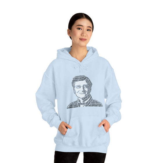 Bill Gates | Unisex Hooded Hoodie Sweatshirt | Embrace Your Vibe | Calligram Word Design