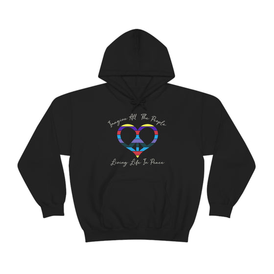 Chill Stitch – Imagine Living Life Peace - Unisex Hooded Hoodie Sweatshirt – Embrace Your Vibe