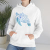 Floral Mandala Sea Turtle Sweatshirt | Unisex Hooded Hoodie Sweatshirt