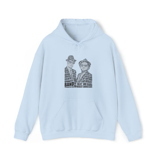 Blues Brothers | Unisex Hooded Hoodie Sweatshirt | Embrace Your Vibe | Calligram Word Design