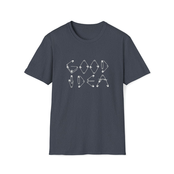 Good Idea Shirt |Safety Pins | Abstract Unisex Soft Style Tee T-Shirt