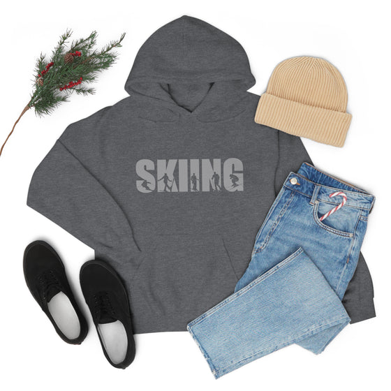 Chill Stitch – Skiing Sport - Unisex Hooded Hoodie Sweatshirt – Embrace Your Vibe