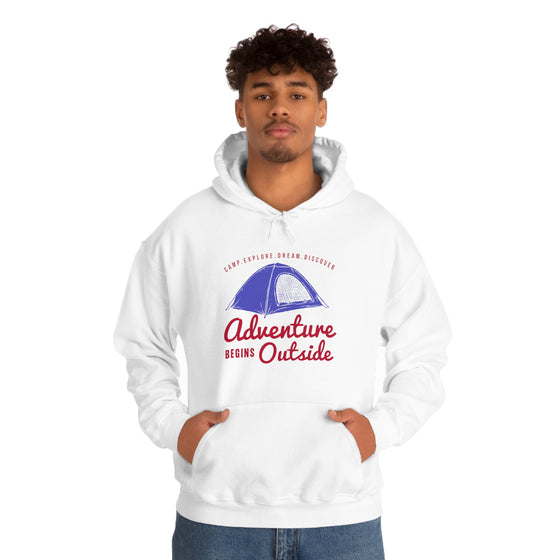 Chill Stitch – Outside Your Tent Adventure - Unisex Hooded Hoodie Sweatshirt – Embrace Your Vibe