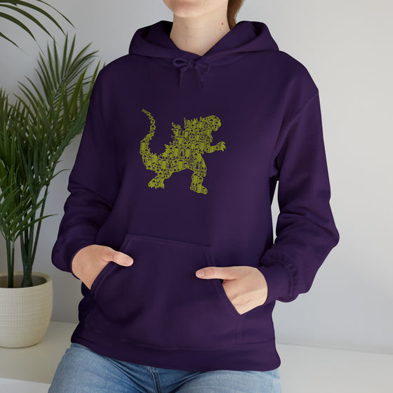 Godzilla Kaiju Japanese Sweatshirt | Abstract Unisex Hooded Hoodie Sweatshirt