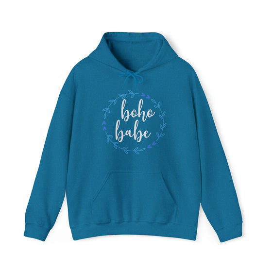 Boho Babe Bohemian Wreath | Unisex Hooded Hoodie Sweatshirt
