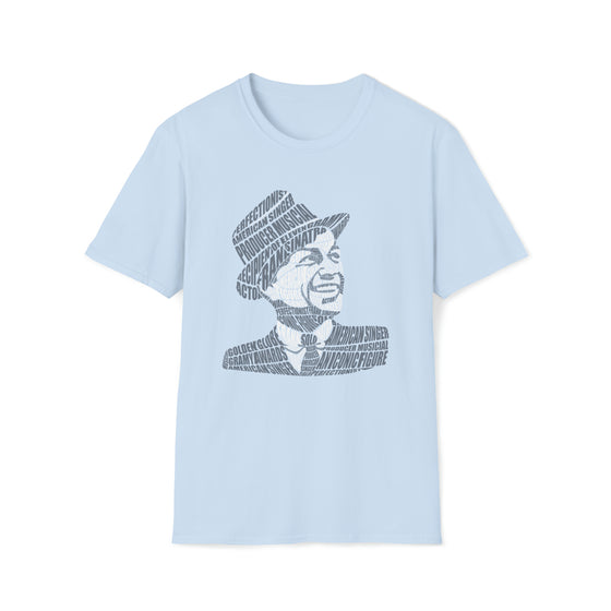 Frank Sinatra | Unisex Soft Style Tee T-Shirt | Embrace Your Vibe | Calligram Word Design