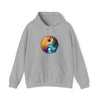 Yoga Sweatshirt | Yin Yang Sign V4 Watercolor | Unisex Hooded Hoodie Sweatshirt