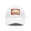 Grizzly Bear Flowers Hat | Leather Patch Baseball Cap