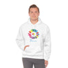 Chill Stitch – Sunflower Rainbow Peace - Unisex Hooded Hoodie Sweatshirt – Embrace Your Vibe