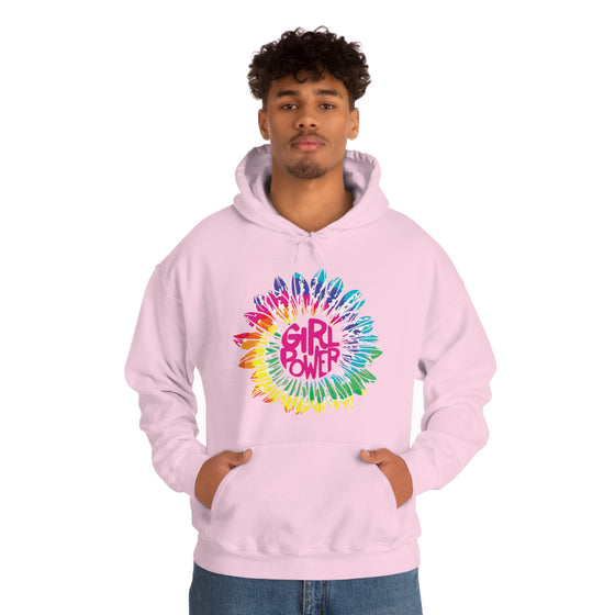 Chill Stitch – Girl Power Tie-Dye - Unisex Hooded Hoodie Sweatshirt – Embrace Your Vibe