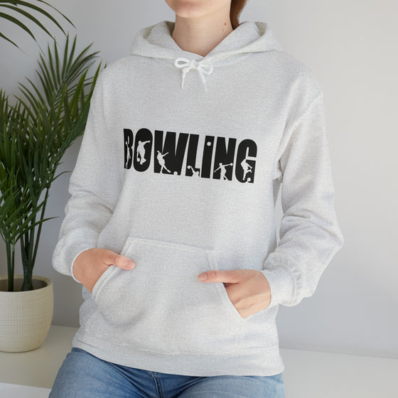 Bowling Silhouette Sport | Unisex Hooded Hoodie Sweatshirt | Embrace Your Vibe