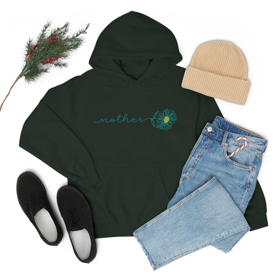 Chill Stitch – Mother Flower Stem - Unisex Hooded Hoodie Sweatshirt – Embrace Your Vibe