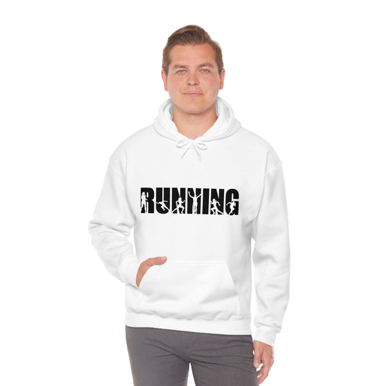 Chill Stitch – Running Sport - Unisex Hooded Hoodie Sweatshirt – Embrace Your Vibe