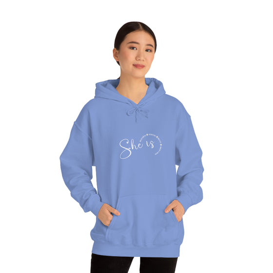 Chill Stitch – She Is Mom - Unisex Hooded Hoodie Sweatshirt – Embrace Your Vibe