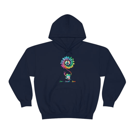 Chill Stitch – Peace Live Frog Tie-Dye - Unisex Hooded Hoodie Sweatshirt – Embrace Your Vibe