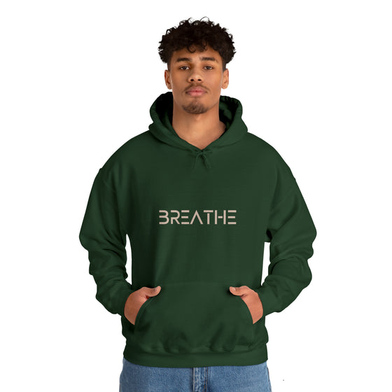 BREATH Relaxation Self Care Meditation Yoga | Unisex Hooded Hoodie Sweatshirt | Embrace Your Vibe