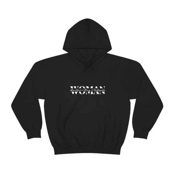 Chill Stitch – Woman Beautiful Strong - Unisex Hooded Hoodie Sweatshirt – Embrace Your Vibe