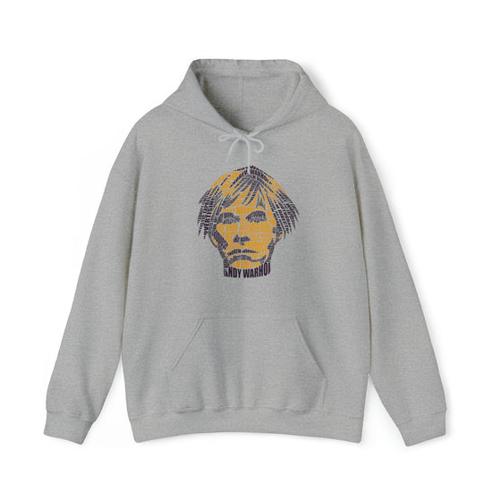 Andy Warhol | Unisex Hooded Hoodie Sweatshirt | Embrace Your Vibe | Calligram Word Design