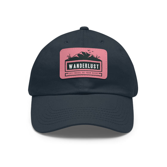 Hat Cap | Wanderlust Travel Leather Patch Baseball Cap