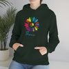 Chill Stitch – Sunflower Rainbow Peace - Unisex Hooded Hoodie Sweatshirt – Embrace Your Vibe