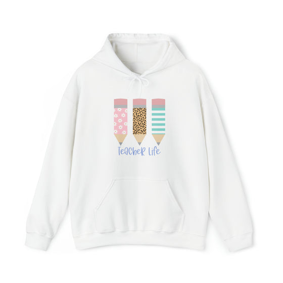 Teacher Life Sweatshirt | Teaching Pencils School | Unisex Hooded Hoodie Sweatshirt