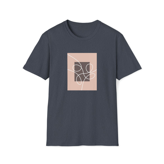 Abstract Blocks Line Shapes V13 | Unisex Soft Style Tee T-Shirt | Embrace Your Vibe