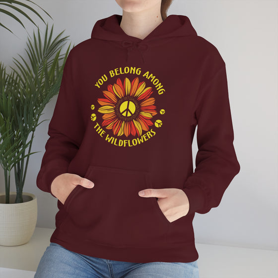 Among Wildflowers | Unisex Hooded Sweatshirt | Embrace Your Vibe