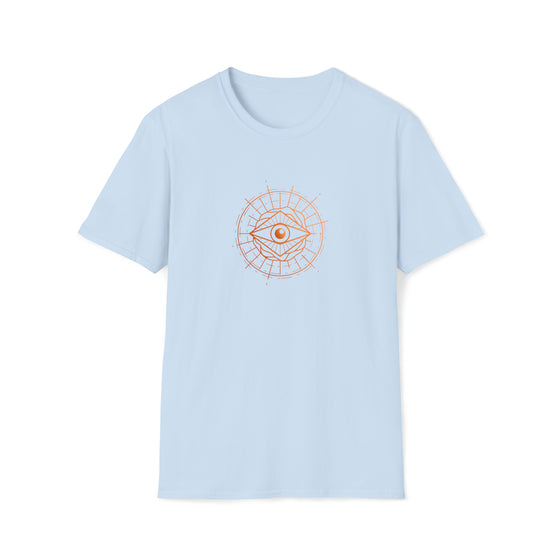 Abstract Shapes V34 All Seeing Eye Mystical Egyptian | Unisex Soft Style Tee T-Shirt | Embrace Your Vibe