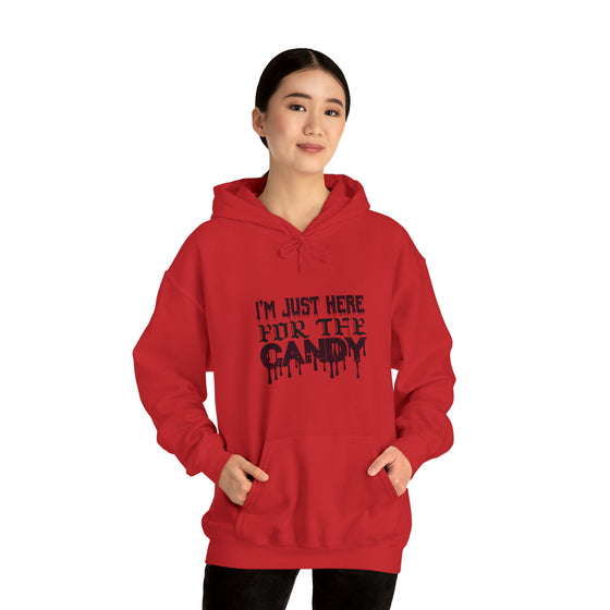 Halloween Sweatshirt | Just Here For The Candy | Unisex Hooded Hoodie Sweatshirt