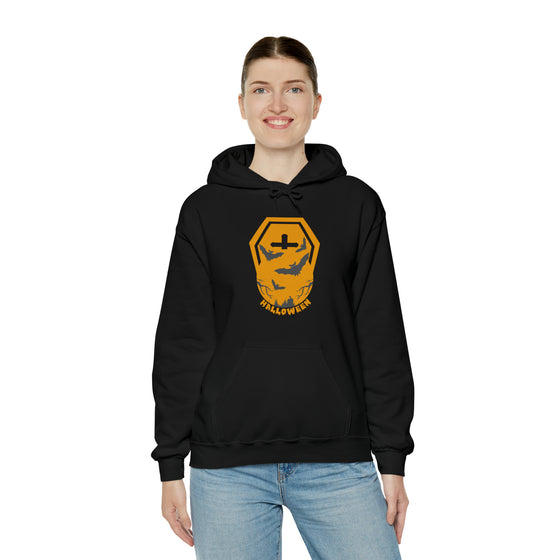 Halloween Sweatshirt | Moon Bats | Unisex Hooded Hoodie Sweatshirt