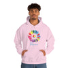 Chill Stitch – Sunflower Rainbow Peace - Unisex Hooded Hoodie Sweatshirt – Embrace Your Vibe