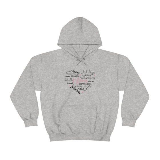 Chill Stitch – Mom Heart Descriptions - Unisex Hooded Hoodie Sweatshirt – Embrace Your Vibe