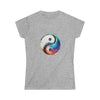 Hippie Shirt | Watercolor Yin Yang Symbol V1 |  Women's Soft style Tee T-Shirt