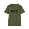 Soccer Shirt | Soccer Athlete Silhouettes | Unisex Soft Style T-Shirt Tee