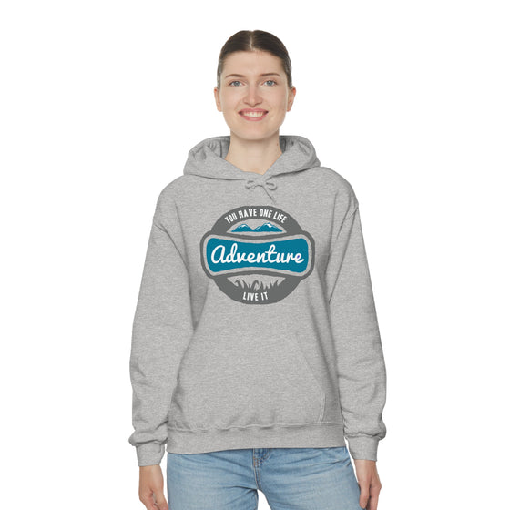 Chill Stitch – One Life Adventure Live It - Unisex Hooded Hoodie Sweatshirt – Embrace Your Vibe