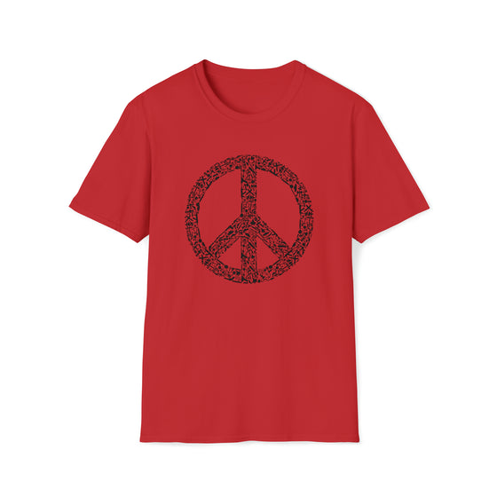 Abstract Shirt | War Peace Symbol Machine | Abstract Unisex Soft Style Tee T-Shirt